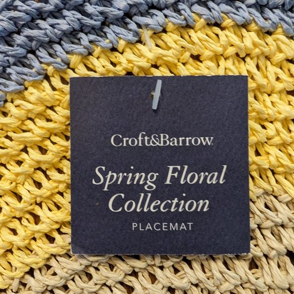 Place Mats Croft & Barrow Woven Spring Floral Collection 4 - Picture 4 of 5